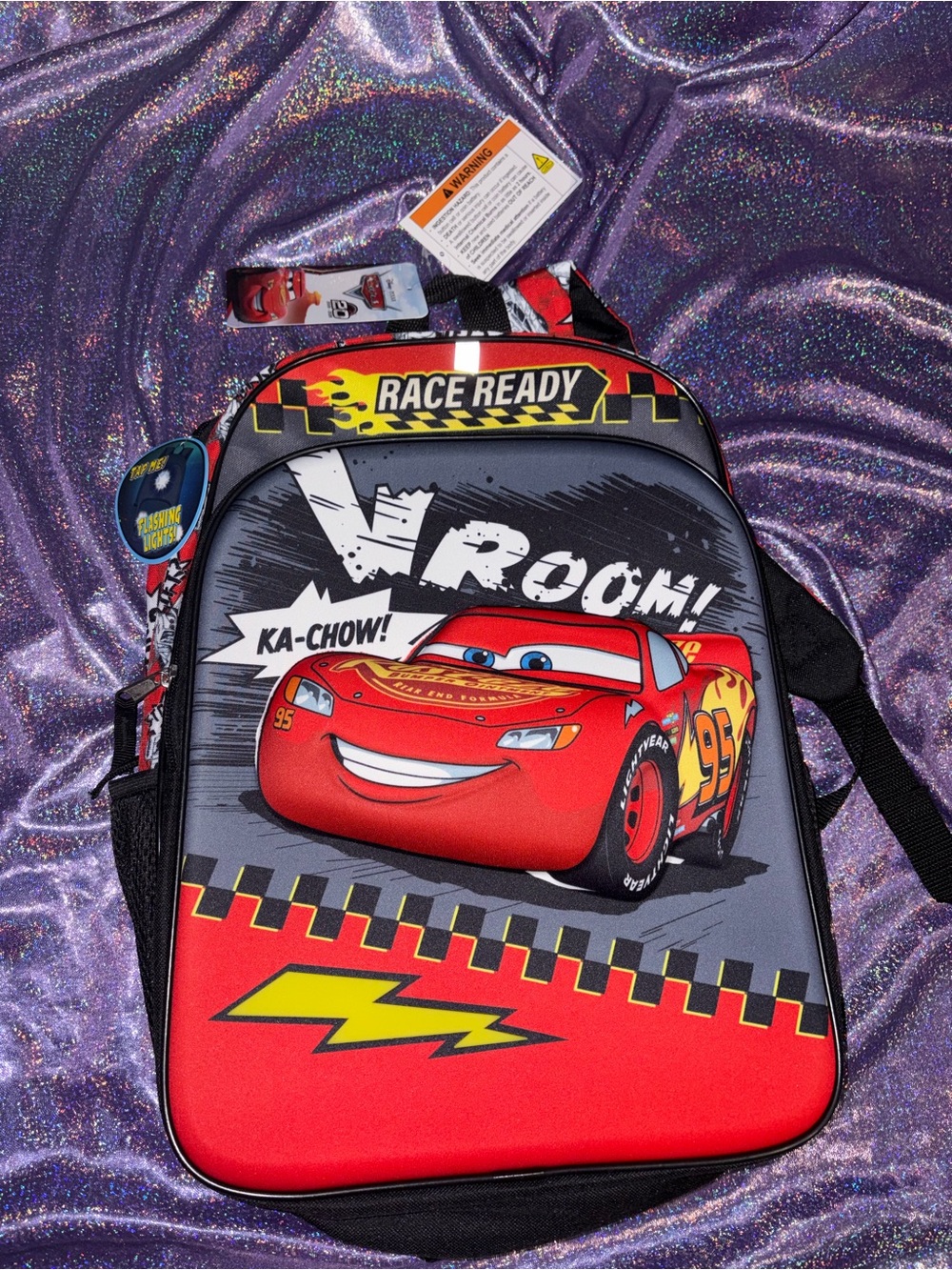 Disney Cars Lightning McQueen Light Up Backpack
